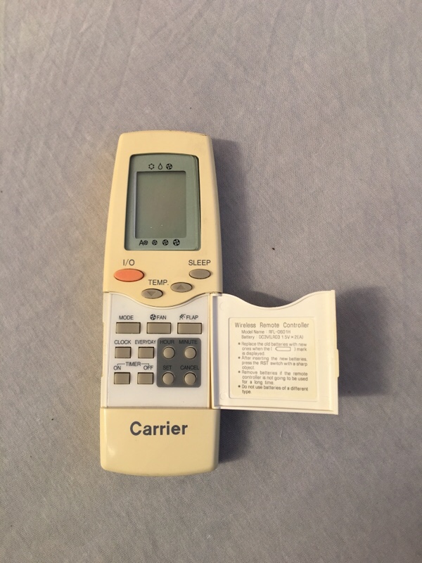 TELECOMMANDES OCCASION INFRAROUGE CARRIER  RFL-060 1H Unité intérieure_0
